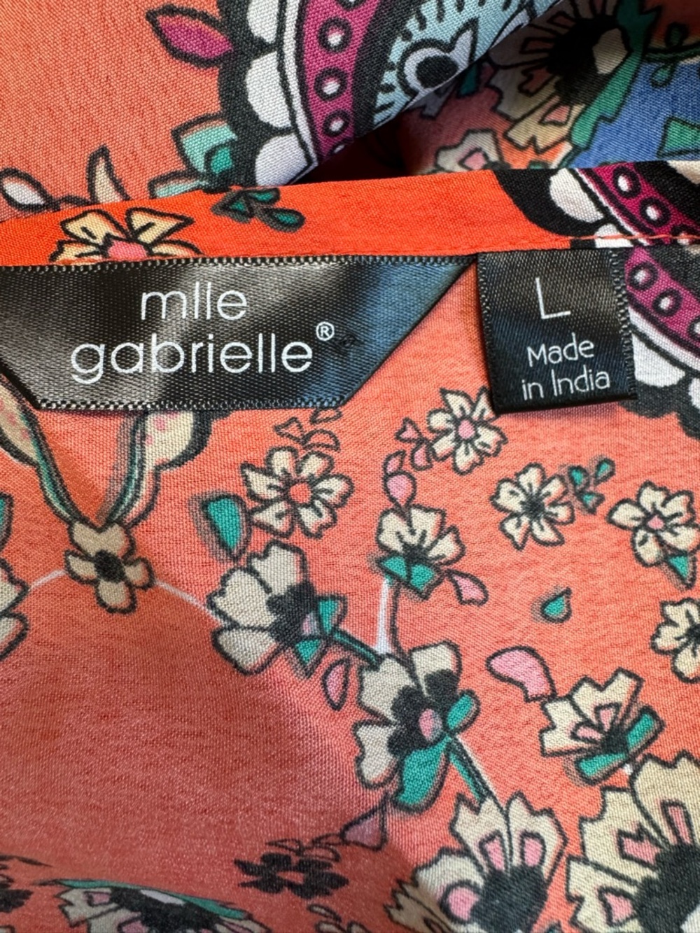 Vibrant Red Paisley Handkerchief-Hem Slip Dress - Picture 6 of 6